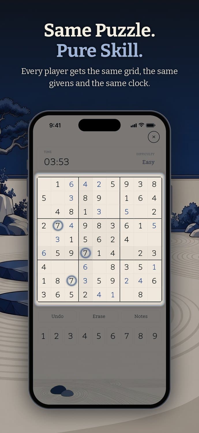 Same puzzle, pure skill