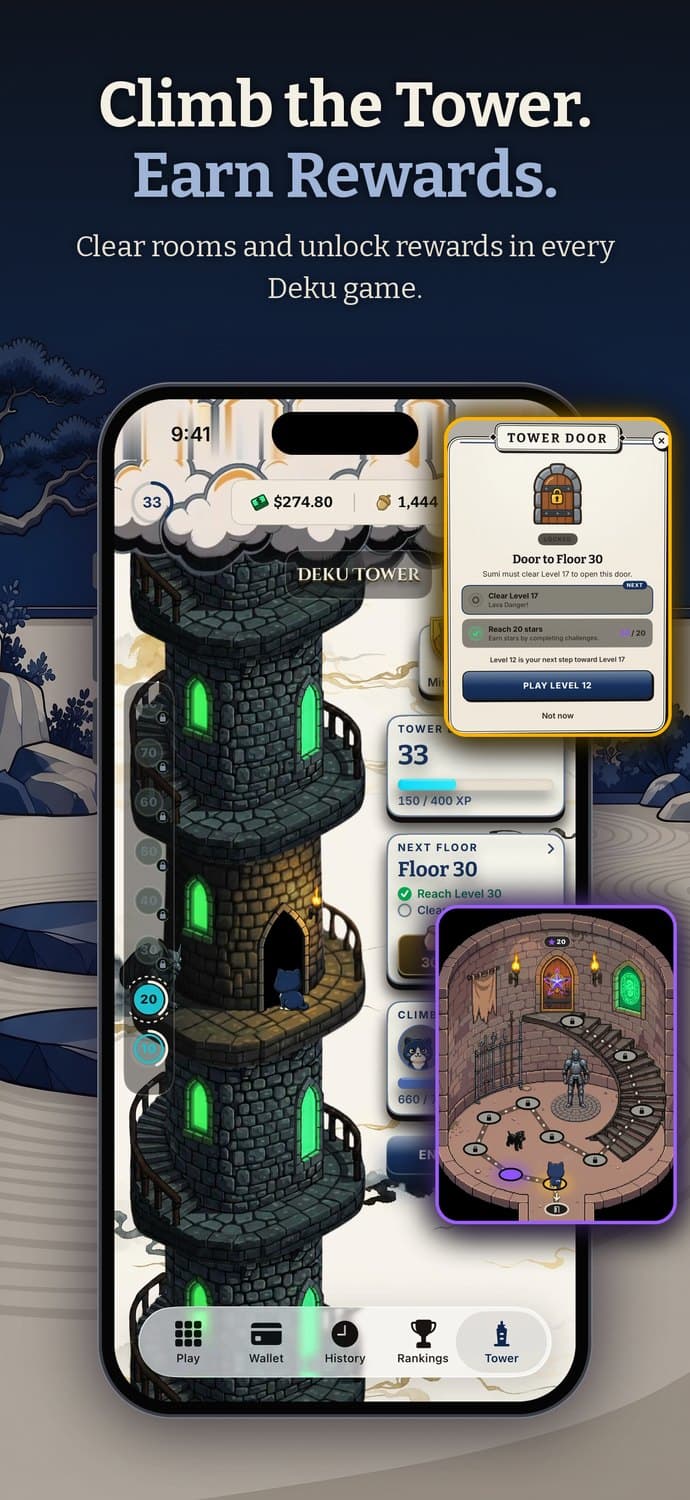 Climb the Tower, earn rewards