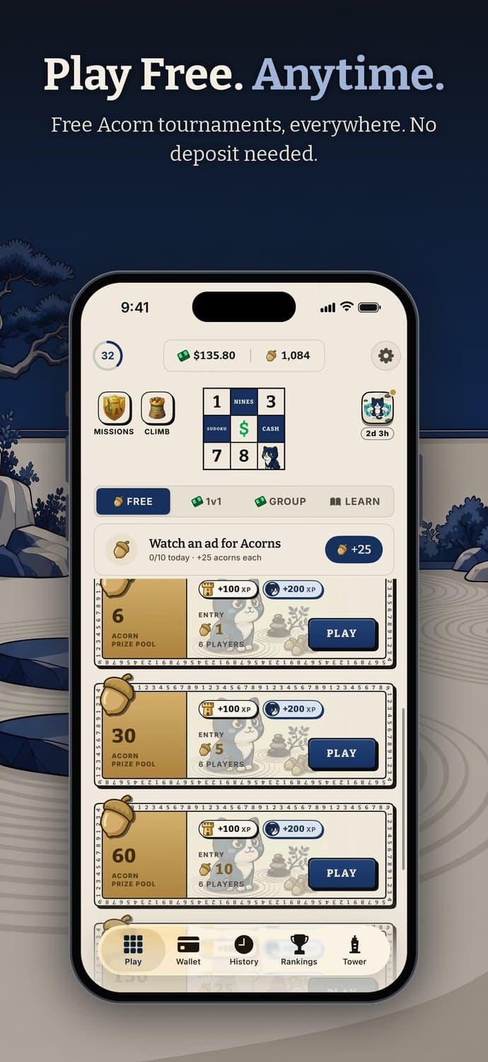 Play free, anytime